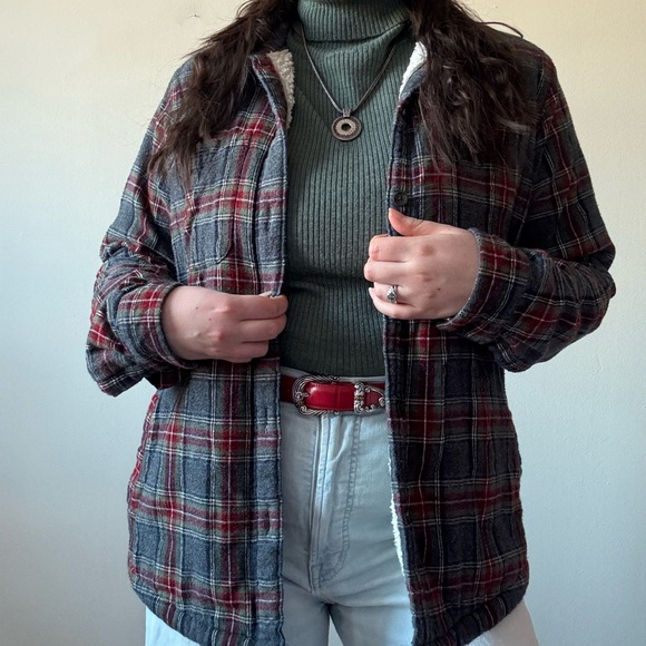 L.L. Bean Relaxed Fit Plaid Flannel Jacket Shacket - Picture 1 of 8